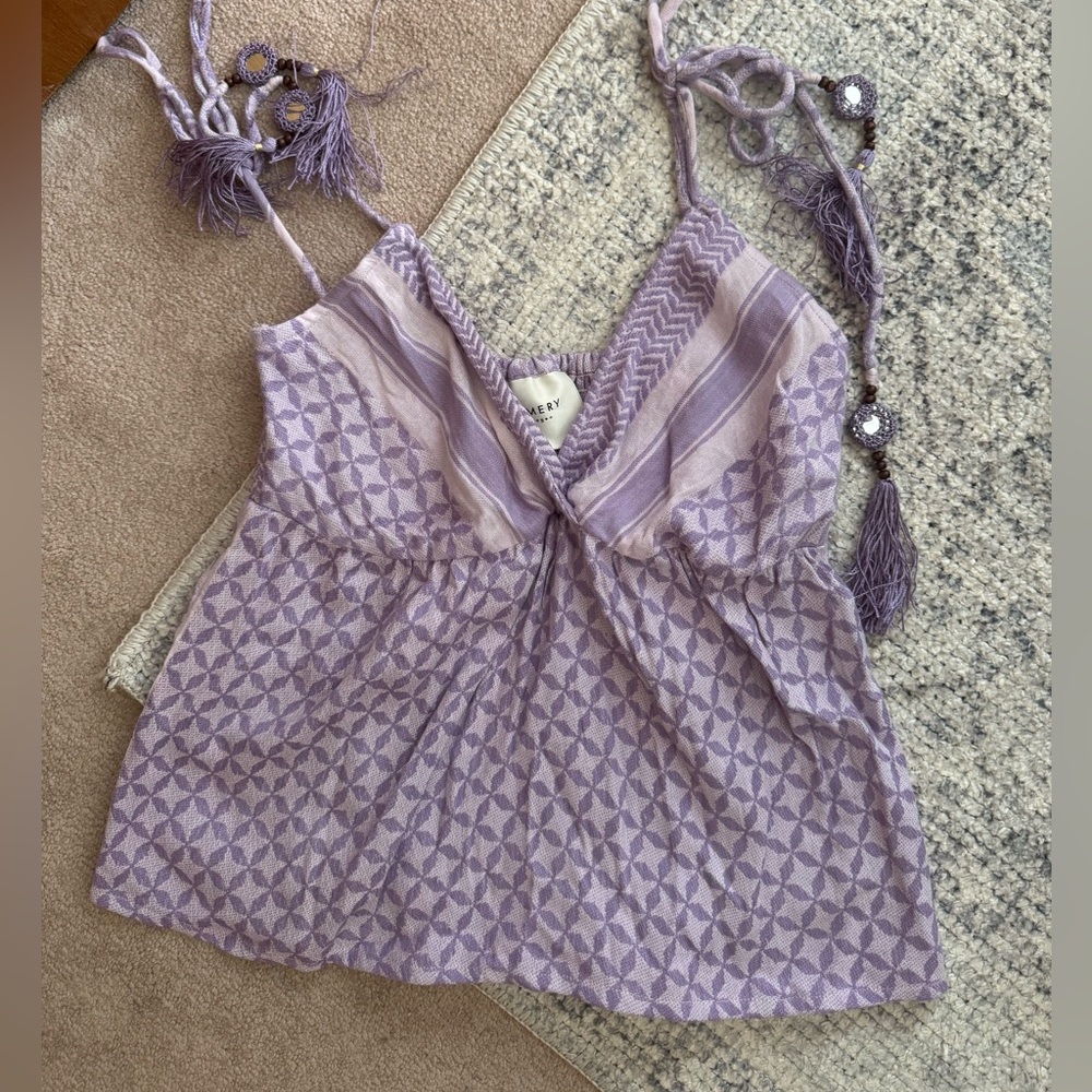 Summery Copenhagen Purple Patterned Top